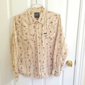 Southern Thread Pearl Snaps Long Sleeve Shirt (M)